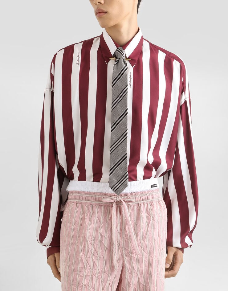 Dolce & Gabbana Jacquard martini tie Grey GT149EG0JSR