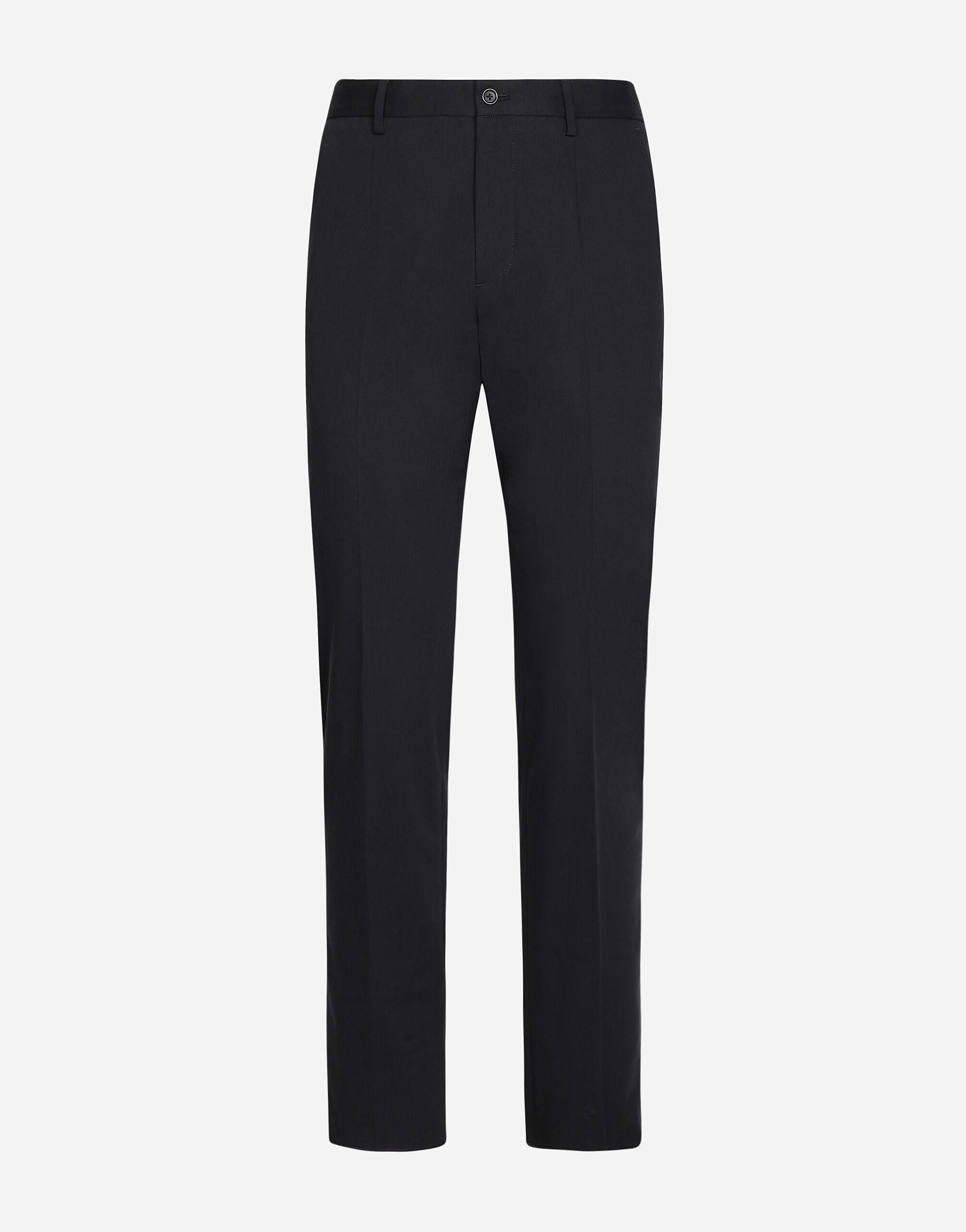 Dolce & Gabbana Stretch cotton pants with branded tag Black GV5TATGH253