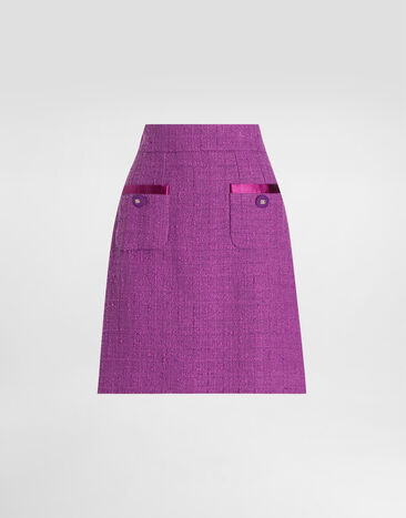 Dolce & Gabbana Rachel tweed skirt Purple F4C0VTFMTAC