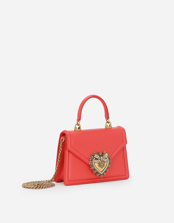 Dolce & Gabbana حقيبة ديفوشن صغيرة بمقبض علوي برتقالي BB6711AV893