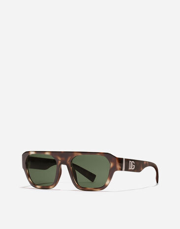 Dolce & Gabbana DG 크로스 선글라스 Brown havana VG6206VN482