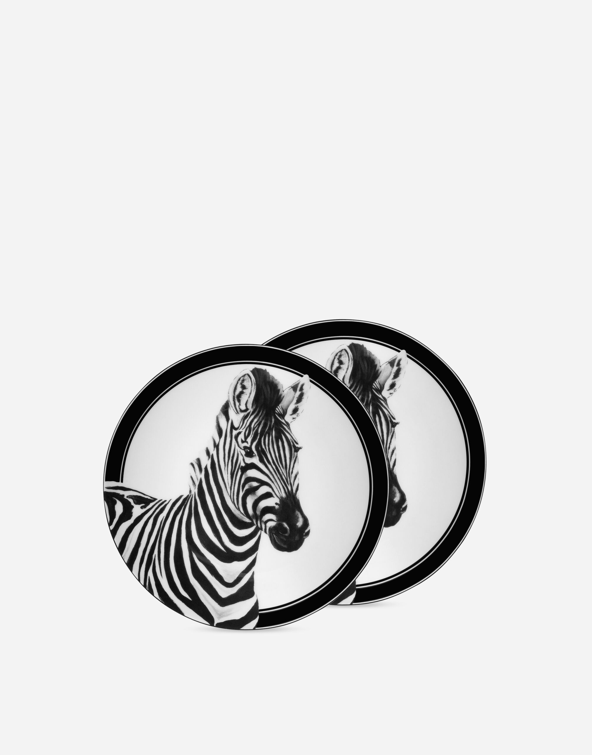 Set 2 Porcelain Bread Plates in Multicolor | Dolce&Gabbana®