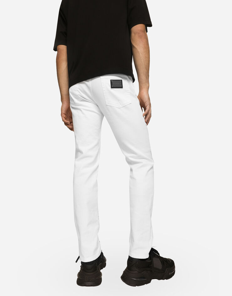 Dolce & Gabbana Jean skinny stretch blanc Multicolore GY07LDG8HG2