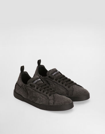 Dolce & Gabbana Zapatillas Portofino en denim Black CS2445A0974