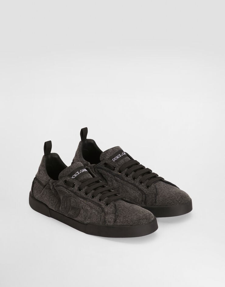 Dolce & Gabbana Portofino denim sneakers Black CS2445A0974