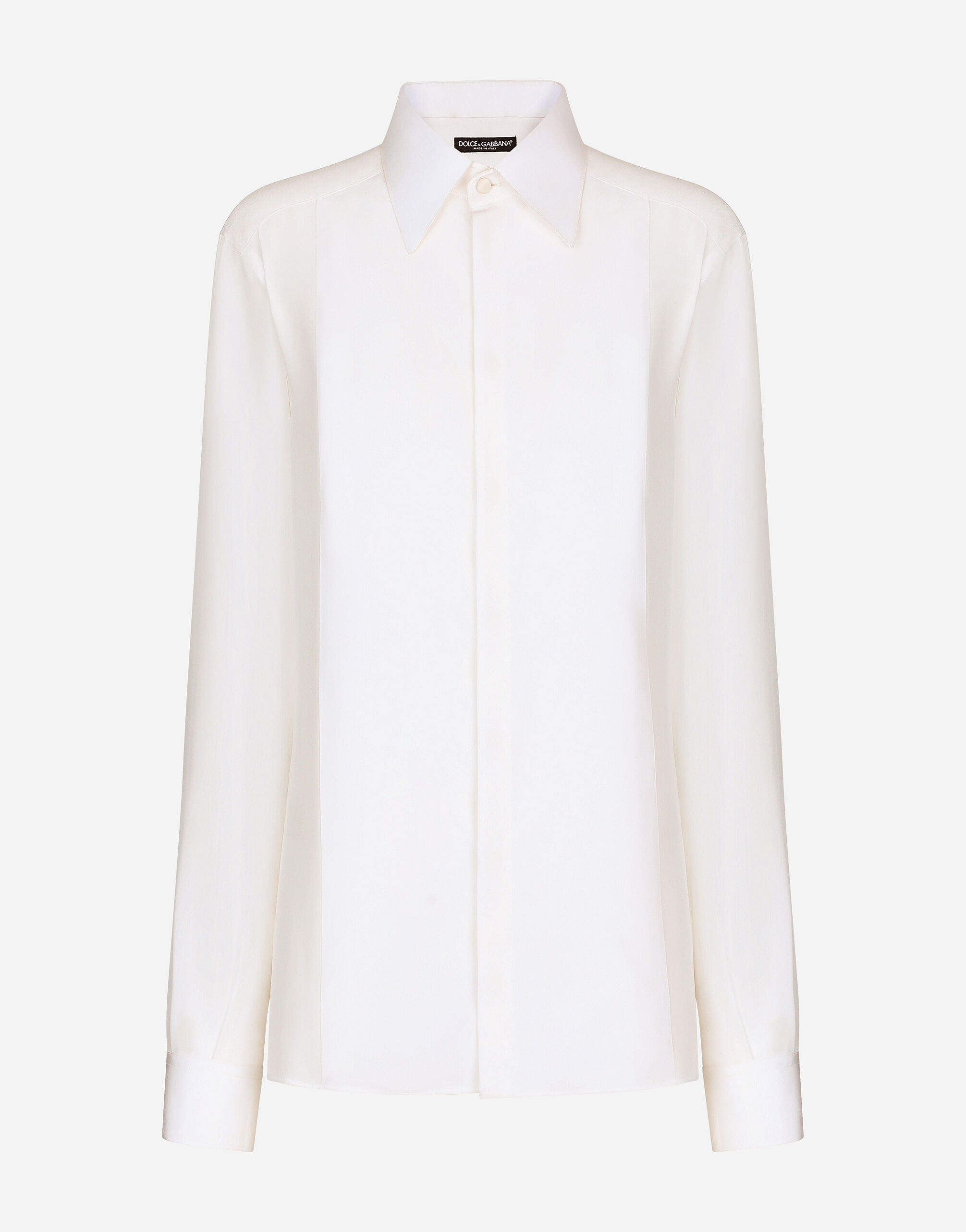 Dolce&Gabbana Silk crepe de chine shirt White F8U44ZGDBZR