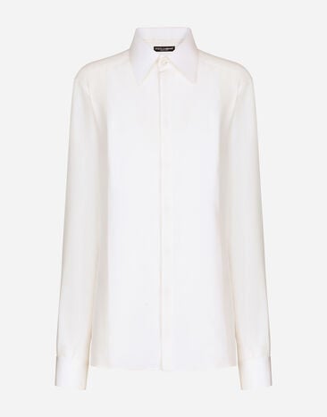 Dolce&Gabbana Silk crepe de chine shirt White F8U44ZGDBZR