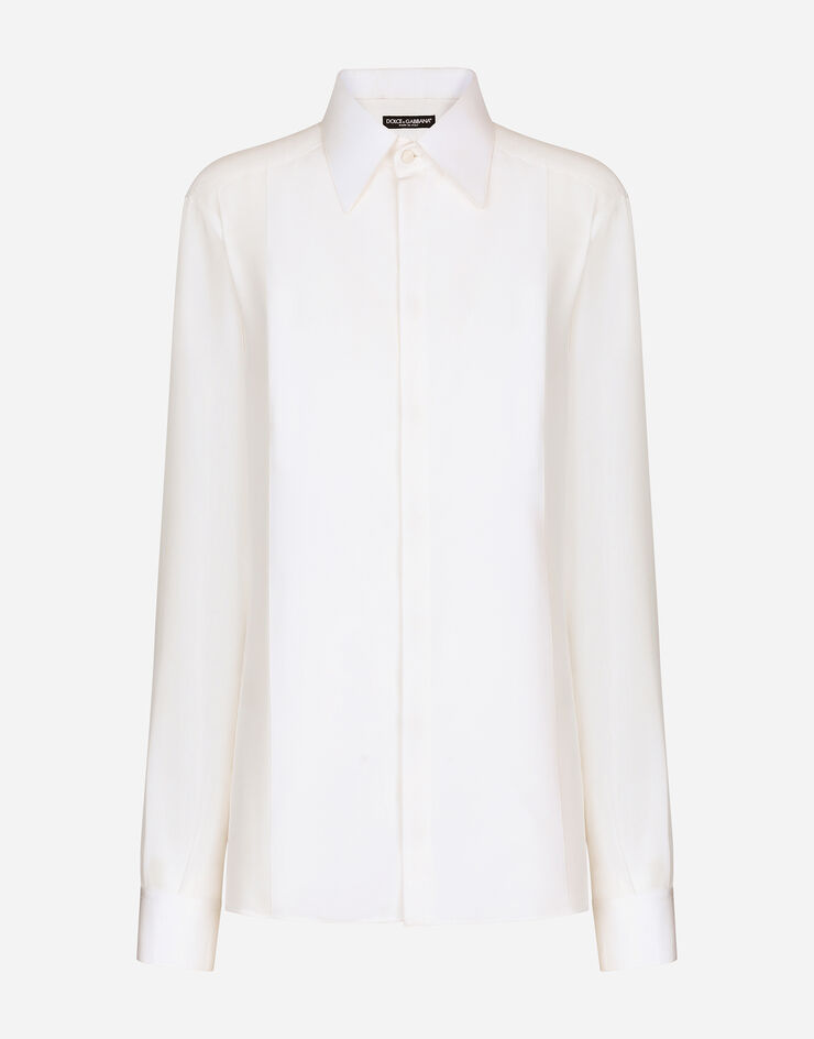 Dolce&Gabbana Silk crepe de chine shirt White F5R36TFU1UQ