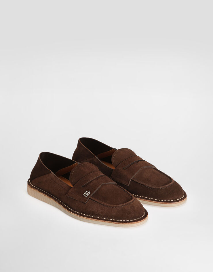 Dolce & Gabbana Reversed calfskin slipper Brown A50739AS707
