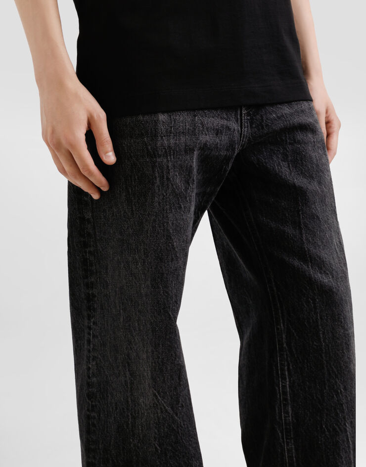 Dolce & Gabbana 徽标刺绣棉质廓形牛仔裤 多色 GWVNXZG8MU8