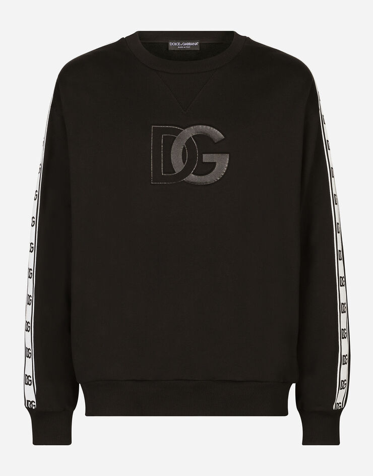 Dolce & Gabbana FELPA GIROC.MAN.LUNG Black G9XJ5ZFU7DU