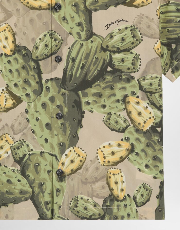 Dolce & Gabbana Cactus-print poplin shirt Multicolor L44S72HS5UD