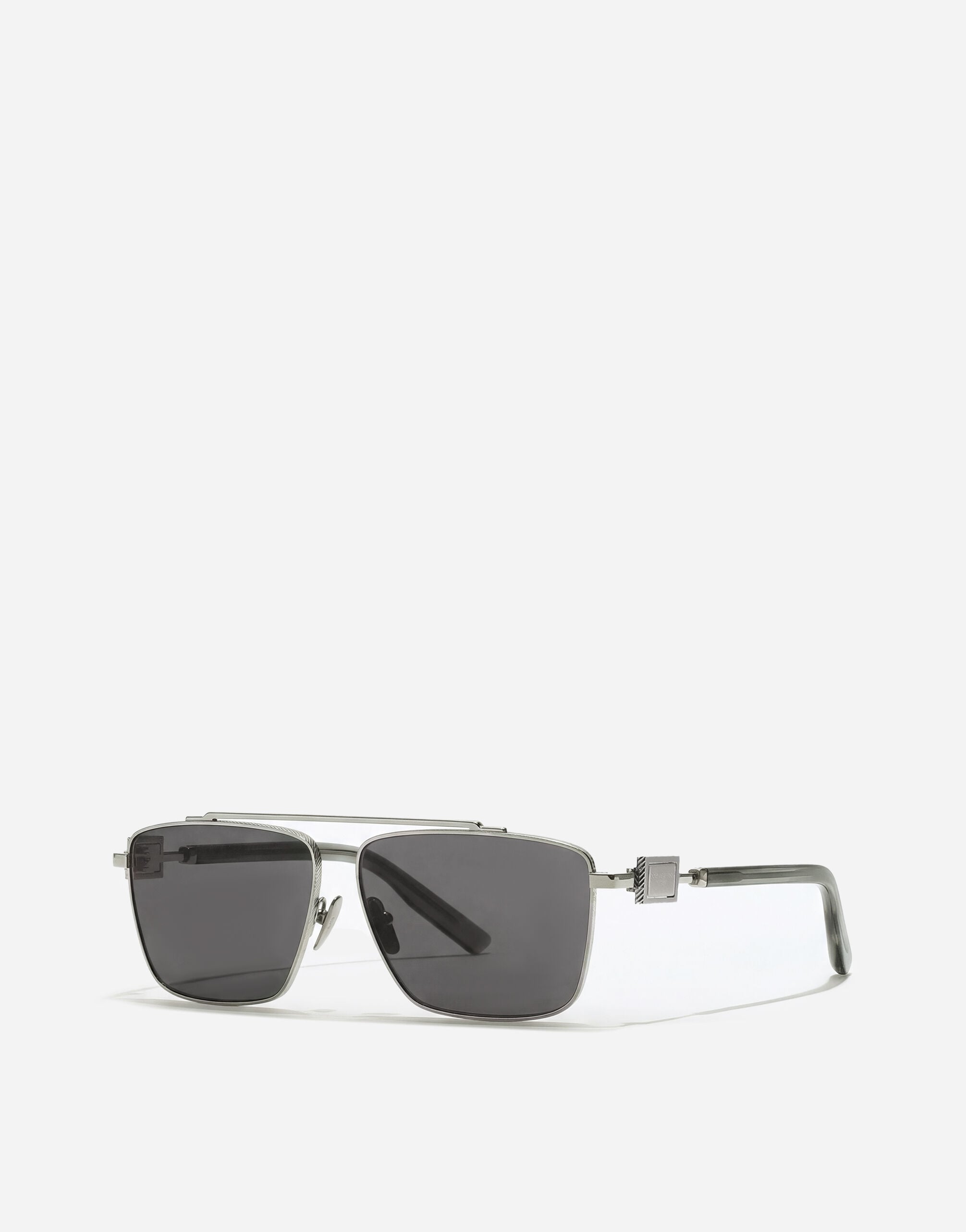 Metal Plaque Sunglasses in Gunmetal for Women | Dolce&Gabbana® US