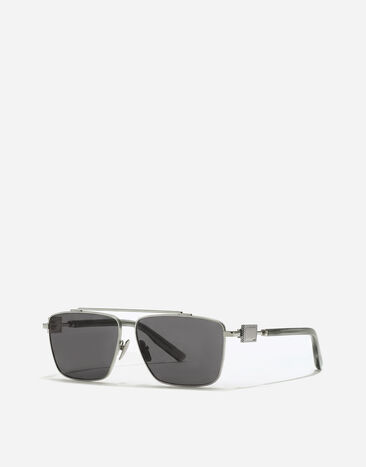 Dolce & Gabbana Metal Plaque Sunglasses Gunmetal VG2336VM487