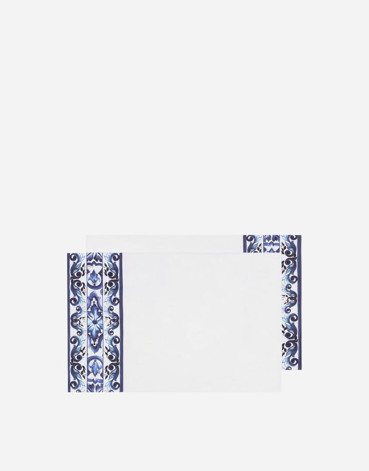 Dolce & Gabbana Set 2 Cotton Sateen Pillowcases Multicolor TCES03TCAKF