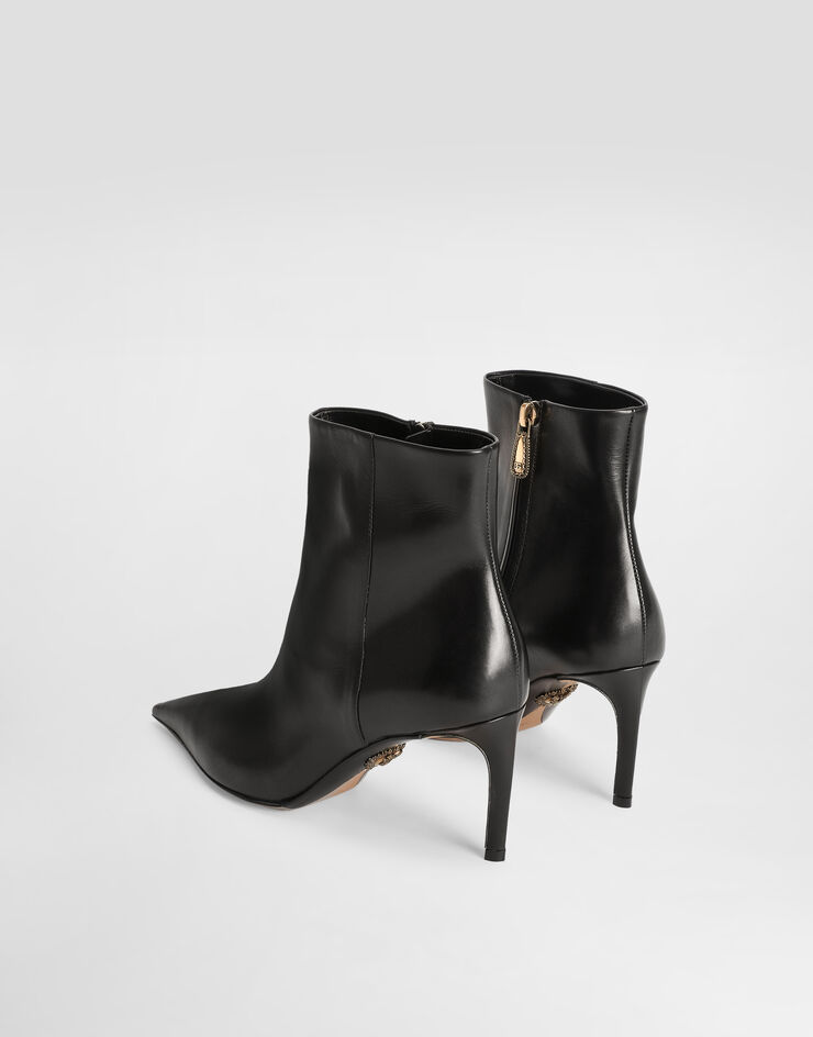 Dolce & Gabbana Devotion calfskin ankle boots Black CT1083AP412