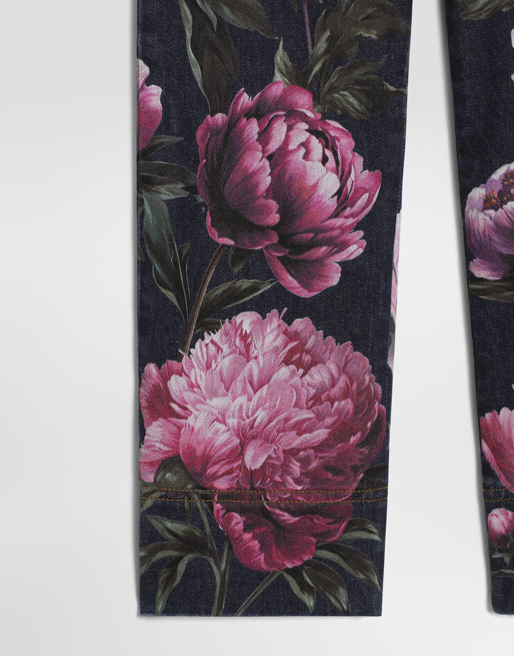 Dolce & Gabbana Peony-print denim trousers Dolce & Gabbana Peony-print denim trousers Multicolor L53P49LDE22