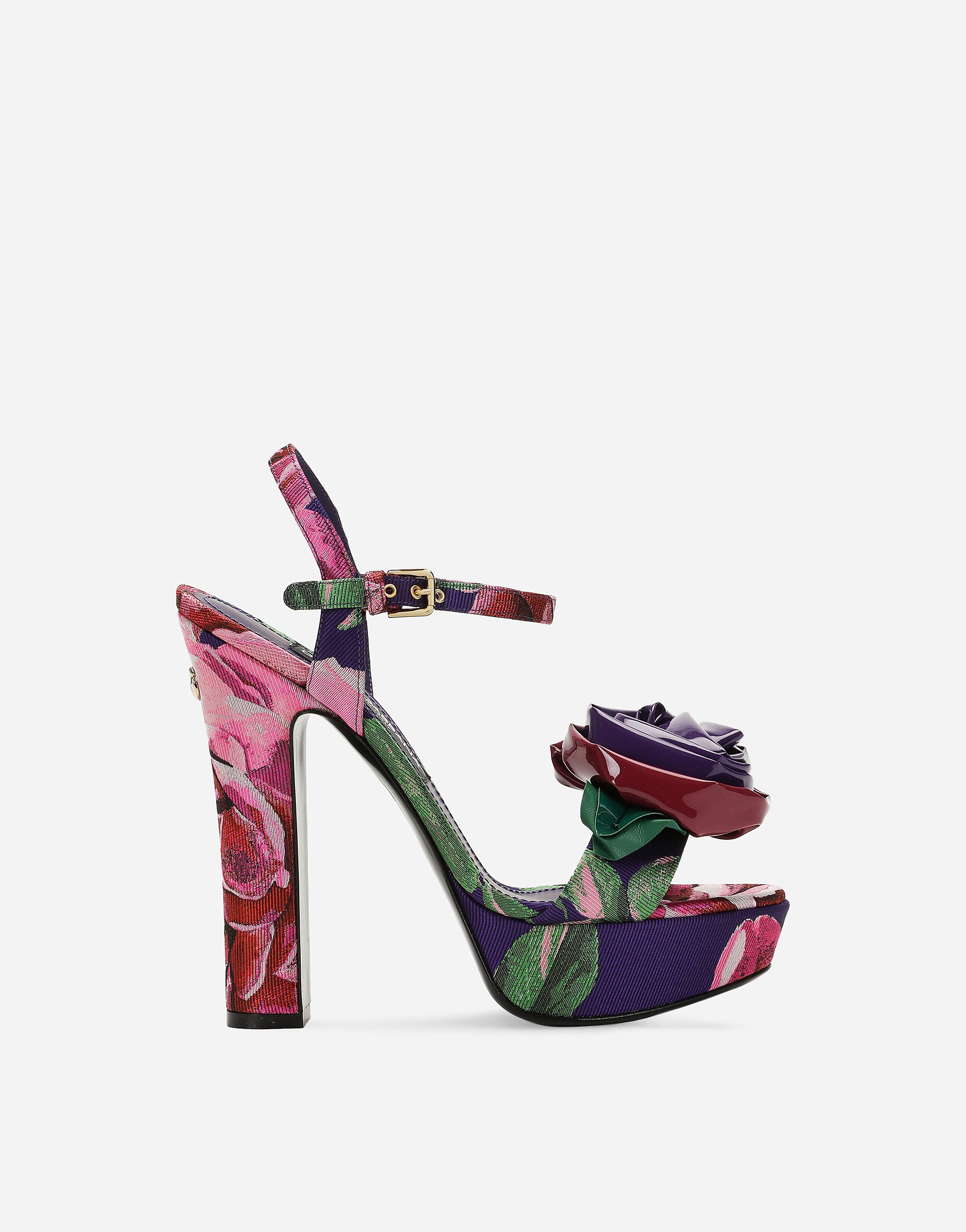 Jacquard platform sandals in Print for Women Dolce Gabbana