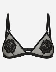 Dolce & Gabbana Lace and tulle soft-cup triangle bra Black O2F63TONQ79