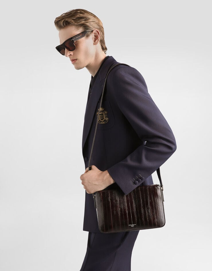 Dolce & Gabbana Marlene eel leather shoulder bag Brown BM2481A8A53