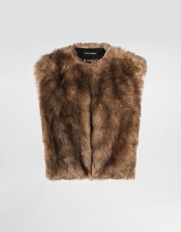 Dolce & Gabbana Fur vest Multicolor F0W6LFFUP98
