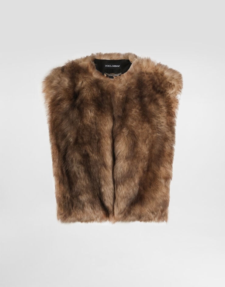 Dolce & Gabbana Fur vest Multicolor F0W6LFFUP98
