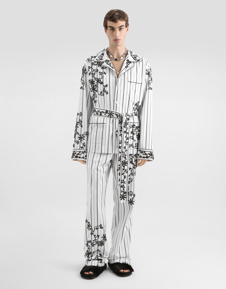 Dolce & Gabbana Vanity robe with embroidery Dolce & Gabbana Vanity robe with embroidery Multicolor G2UZ3ZGK184