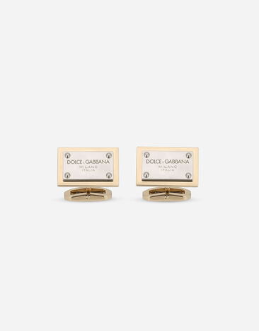 Dolce & Gabbana Cufflinks with Dolce&Gabbana logo tag White GT147EG0UBU