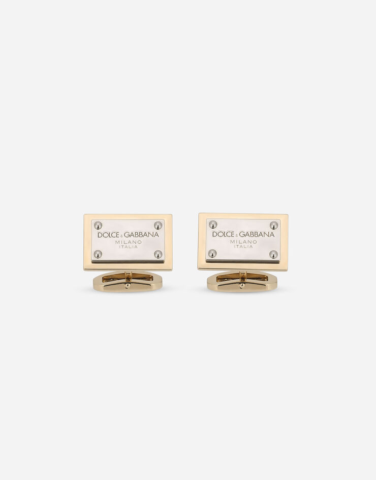 Dolce & Gabbana Cufflinks with Dolce&Gabbana logo tag Gold WFP1T1W1111