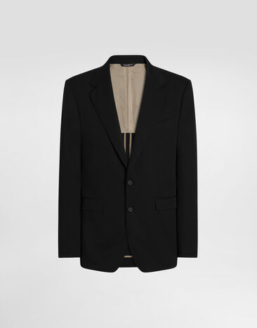 Dolce & Gabbana Taormina single-breasted jacket in technical wool Dolce & Gabbana Taormina single-breasted jacket in technical wool G2XE0TFUZFG