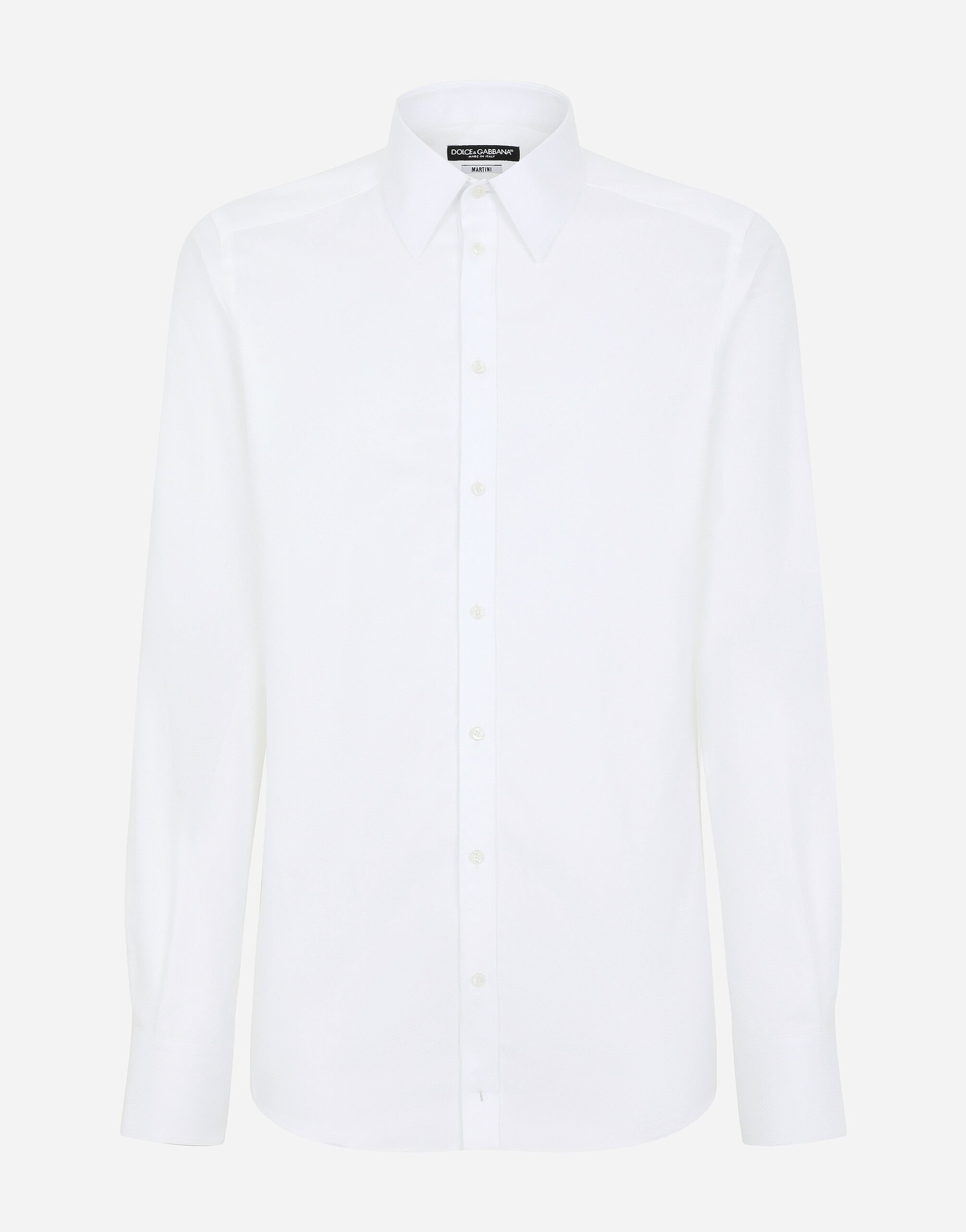 Dolce&Gabbana Cotton micro-jacquard Martini-fit shirt Multicolor G5JE8TFR5ZE