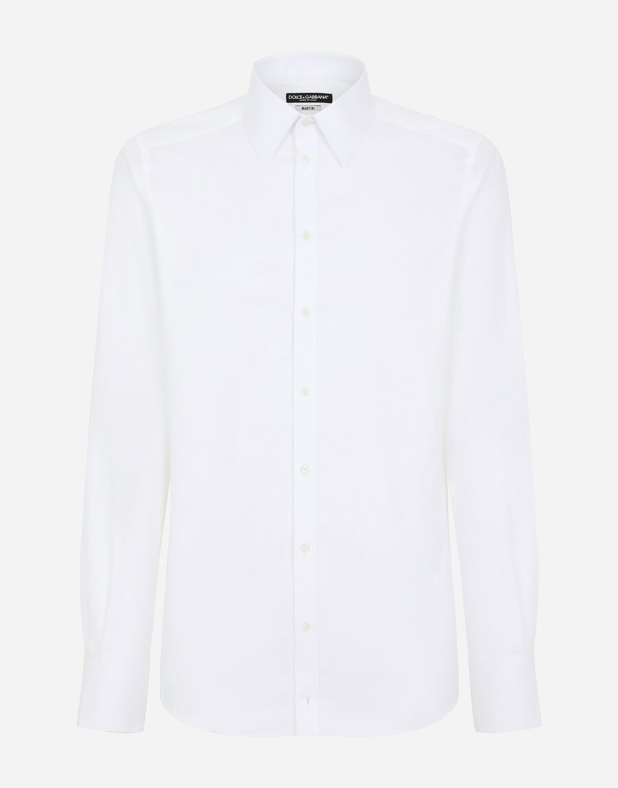 Cotton micro-jacquard Martini-fit shirt