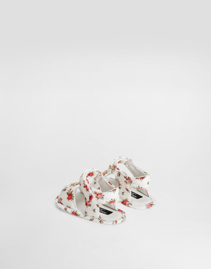 Dolce & Gabbana Little roses-print canvas sandals Dolce & Gabbana Little roses-print canvas sandals Multicolor DK0157A0231