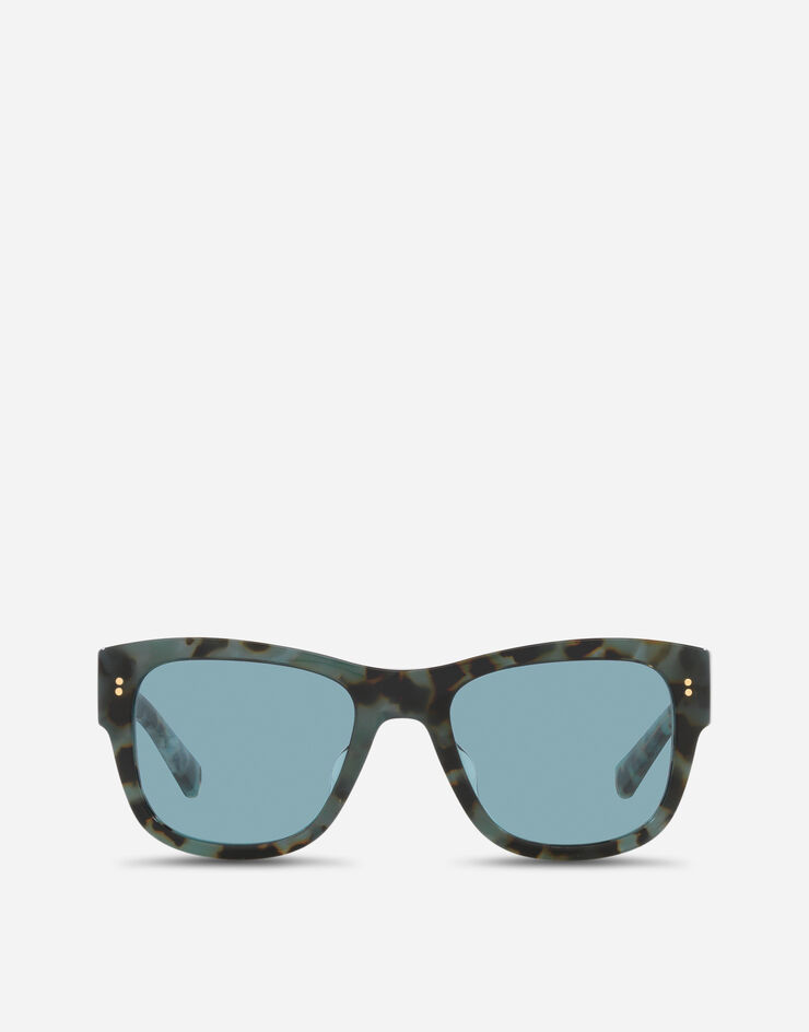 Eccentric sartorial sunglasses in HAVANA BLUE for | Dolce&Gabbana® US | Sonnenbrillen