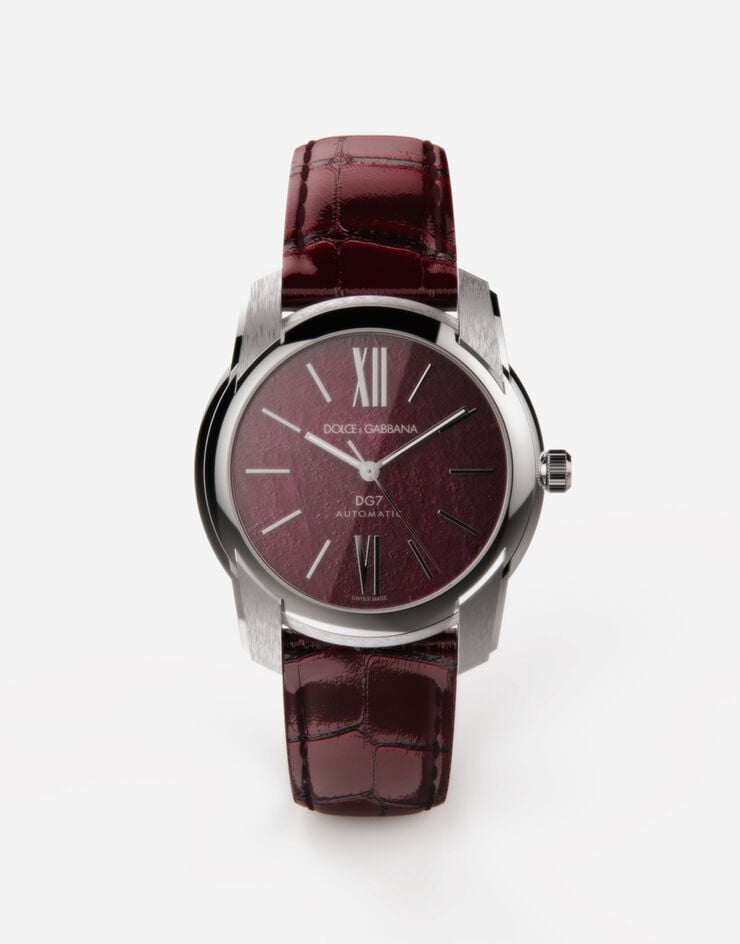 Dolce & Gabbana Часы DG7 из стали с рубином БОРДОВЫЙ WWFE1SWW061