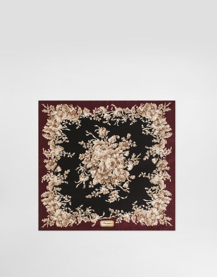 Dolce & Gabbana 50x50真丝斜纹方巾 版画 FN093RGDC9D