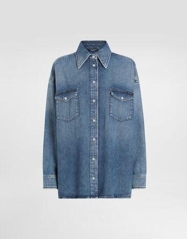 Dolce & Gabbana Oversize denim shirt Multicolor FTC67DG8ML9