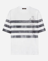 Dolce & Gabbana Short-sleeved Marina-print T-shirt Grey G9ATOTHU7JW