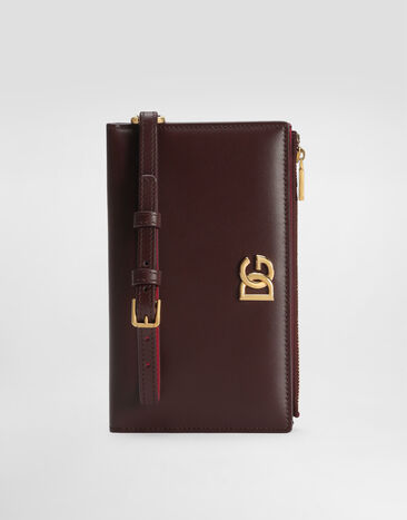 Dolce & Gabbana Calfskin passport holder with DG logo Multicolor BI1211A9M75