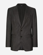 Dolce & Gabbana Single-breasted wool Taormina-fit jacket Grey G2NW1TFU4LB