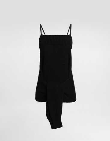 Dolce & Gabbana Wool blend tank top Black FXT72TJGME2