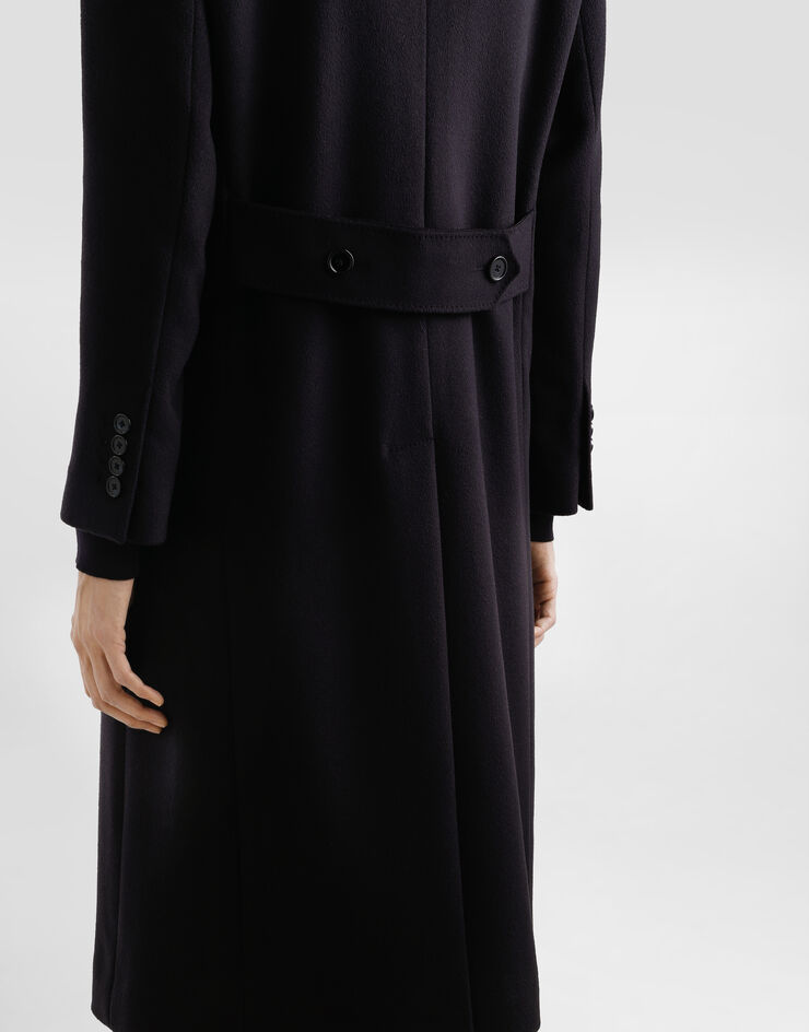 Dolce & Gabbana معطف كشمير بصف أزرار مفرد رمادي G042YZFU2D1