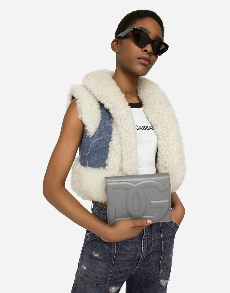 Dolce & Gabbana Umhängetasche DG Logo Grau BB7287AW576