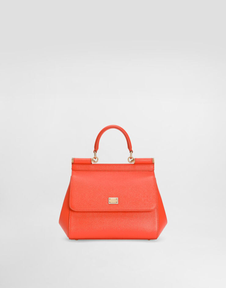 Dolce & Gabbana Small Sicily handbag in calfskin Dolce & Gabbana Small Sicily handbag in calfskin Orange BB6003B1001