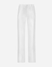 Dolce & Gabbana Silk shantung pants White GY6IETGG868