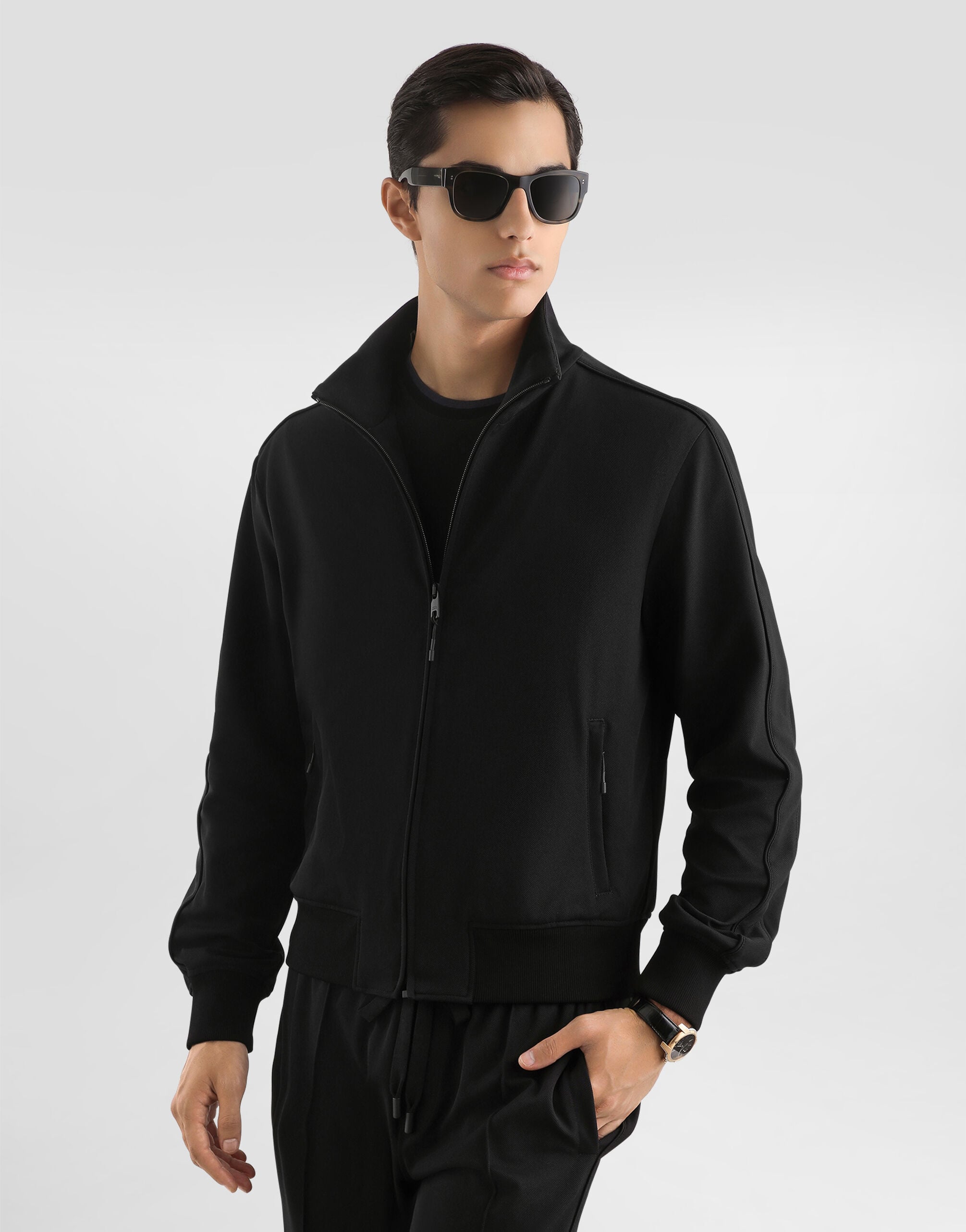 Technical jersey sweatshirt in Black for Men | Dolce&Gabbana® US