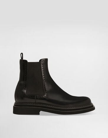 Dolce & Gabbana Brushed calfskin ankle boots Black A60592A1203