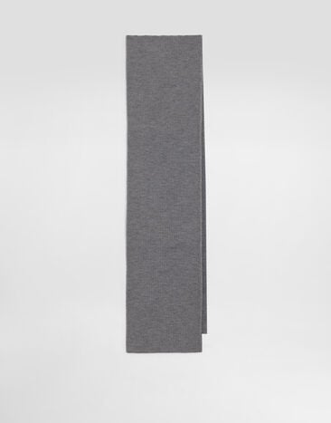 Dolce & Gabbana Wool knitted scarf Grey GX13KZJDVCI