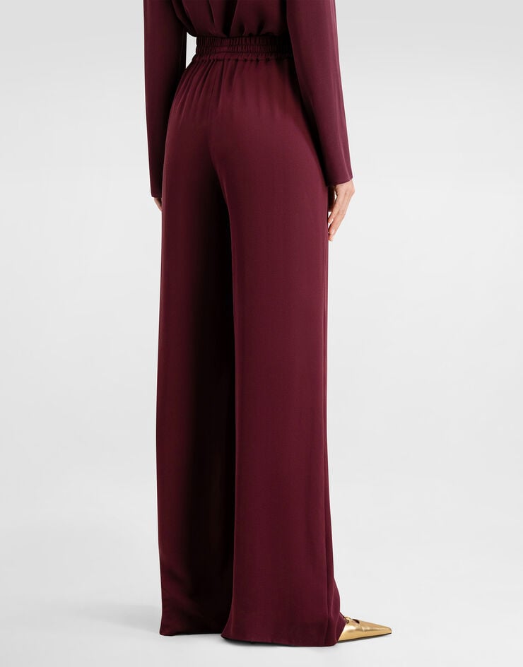 Dolce & Gabbana Silk crêpe trousers Purple I3J51WFU1ME