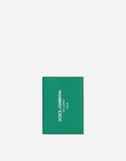 Dolce & Gabbana Calfskin passport holder with logo Grey BP0330AT489